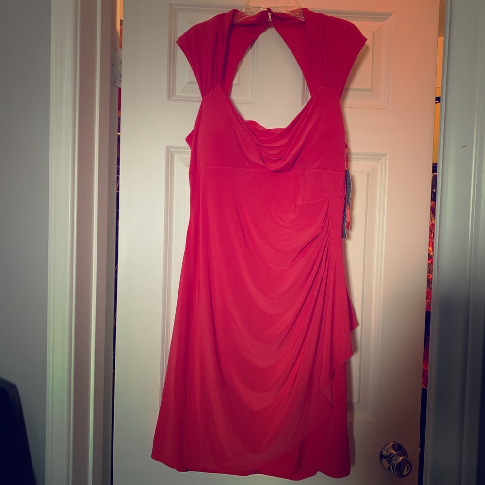 Salmon color cocktail dress NWT size 14